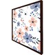 image 2 of Pink & blue flowers (Picture Frame) Black | L