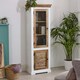 image 2 of Milano Solid Mango Wood Bookcase   White | Multi