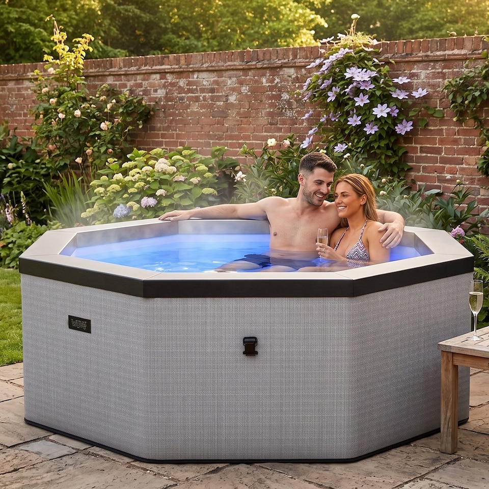 image 1 of Wave Como 6 Person Eco Foam Hot Tub, Graphite Grey