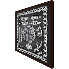 Boho style  motivating phrase (Picutre Frame) Brown | S
