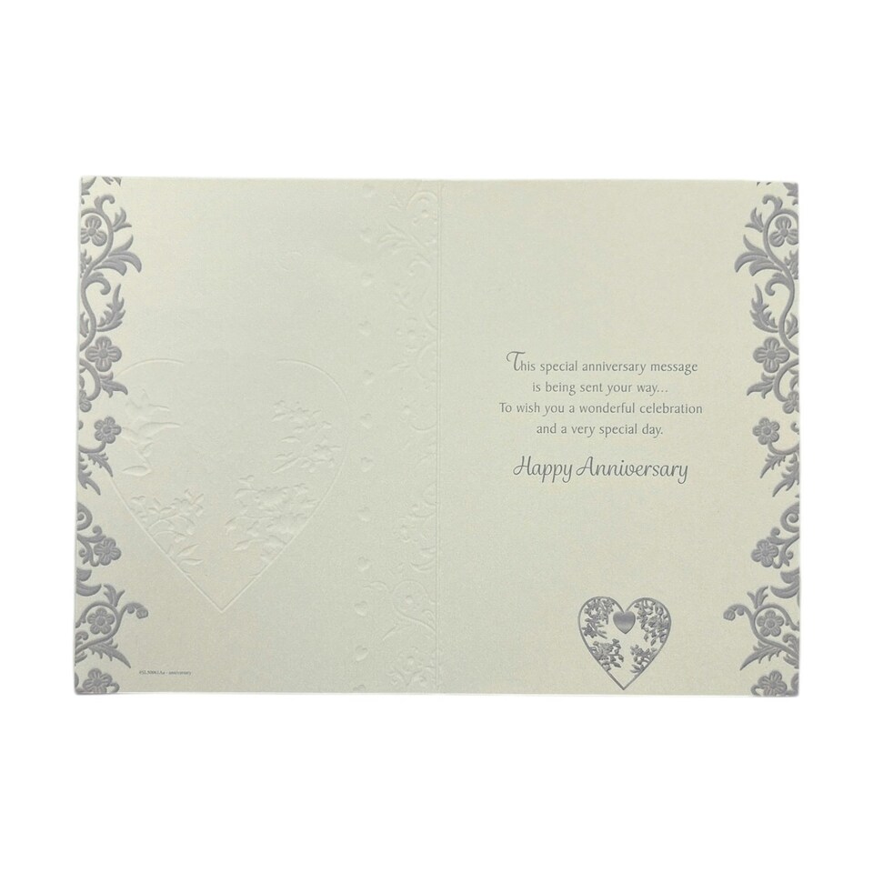 image 1 of Son & Daughter-In-Law Traditional Heart Design Anniversary Wishes Card