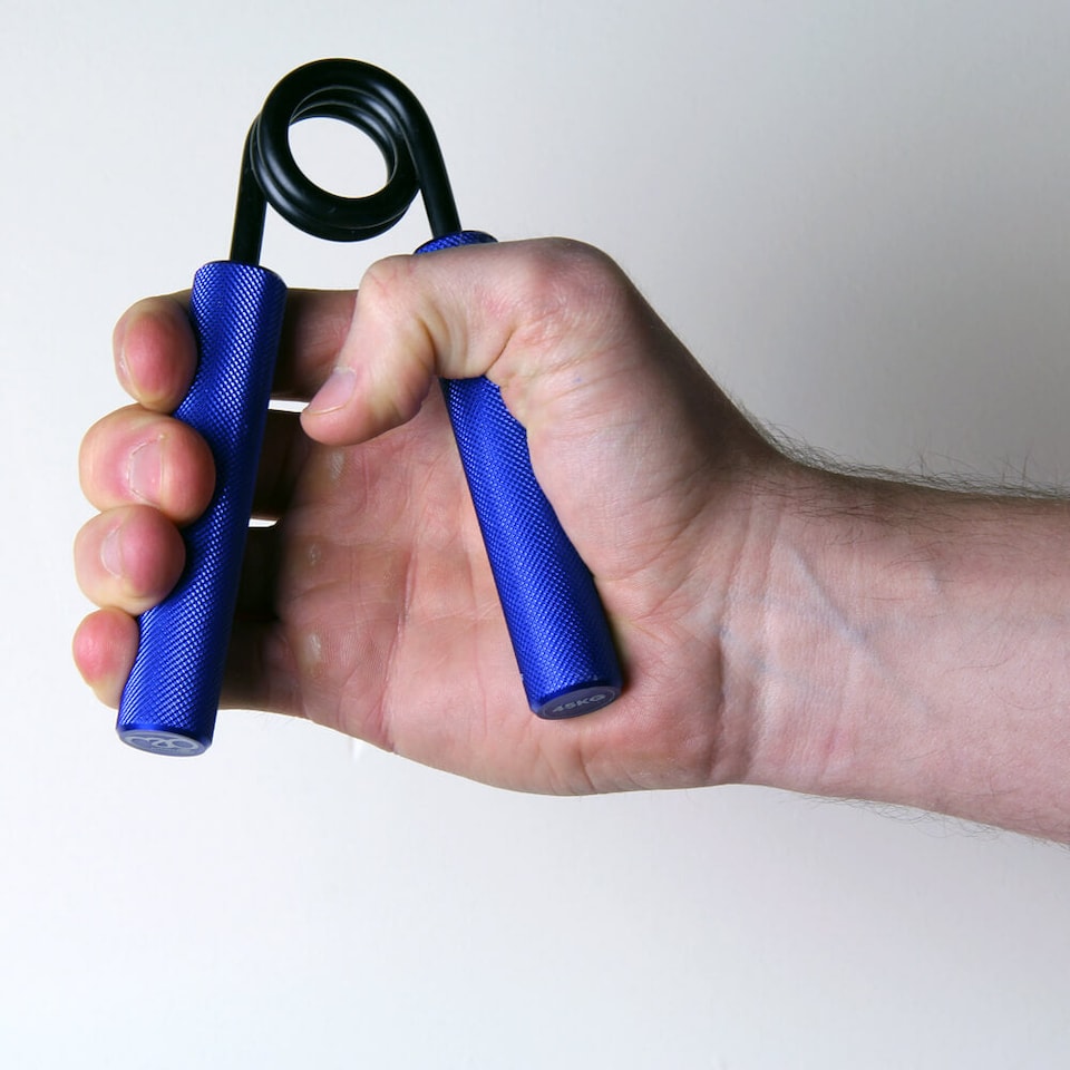 image 1 of Fitness Mad Pro Power Hand Grips — Aluminium Hand Gripper with Steel Spring, 30-110kg Resistance (Sold Individually) | Multi | One Size