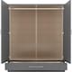 image 3 of Nevada 2 Door 1 Drawer Mirrored Wardrobe Grey | 3D Effect Grey
