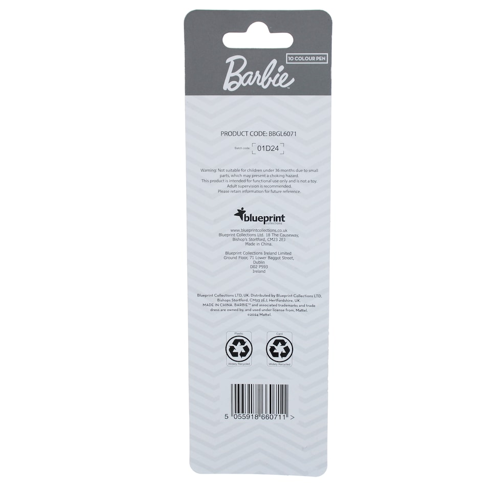 image 1 of Barbie Multi Colour Pens - Set of 2