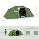 image 5 of Outsunny 4-6 Persons Camping Tent Dome Family Travel Group Hiking Room Fishing