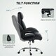 image 5 of HOMCOM PU Leather Office Chair with Spring Padding, Swivel Wheels, Black Black