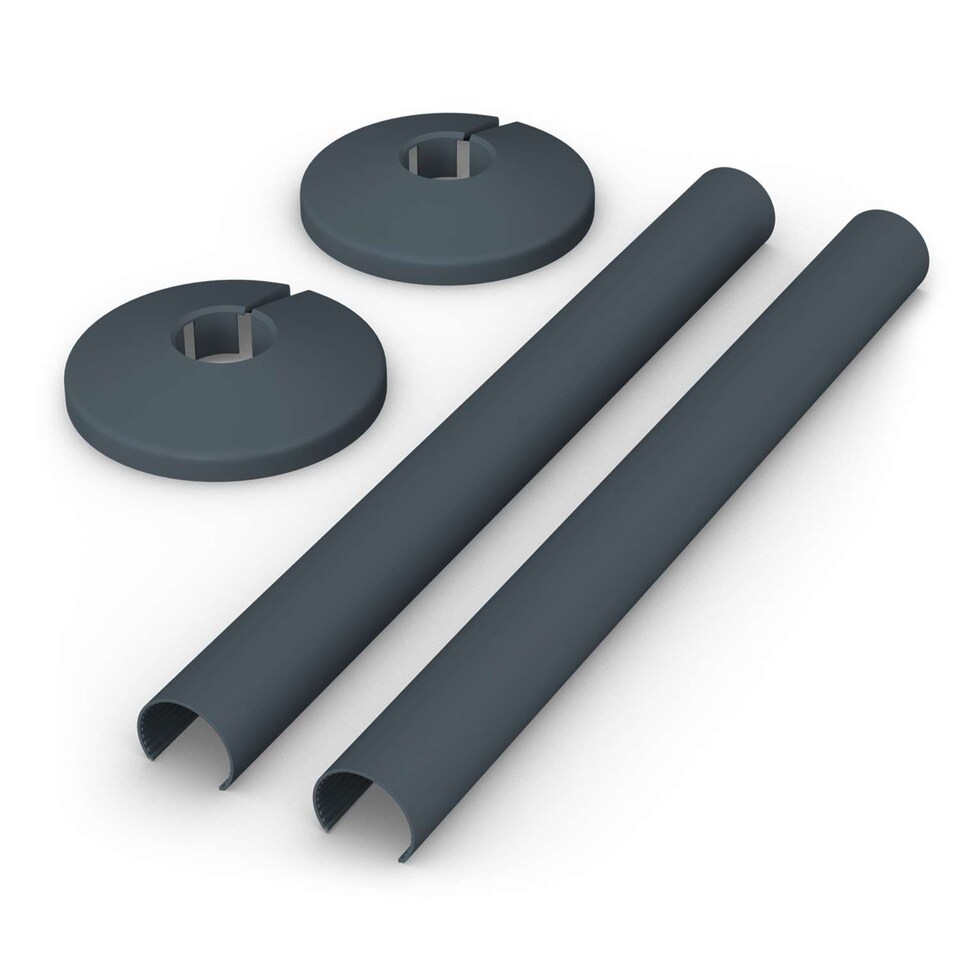 image 1 of Talus Gloss Snap On Pipe Covers - Slate Grey - 200mm