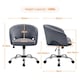 image 3 of Yaheetech Swivel Home Office Chair with Tufted Barrel Back Grey | Dark Grey