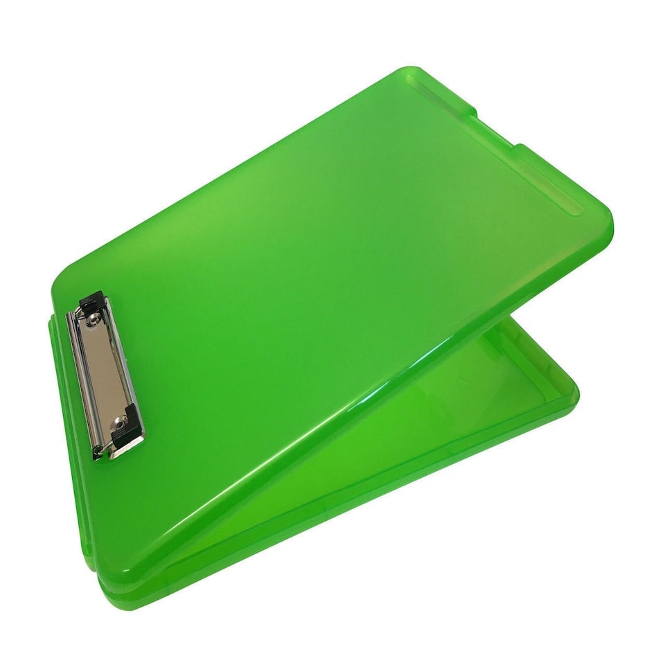 image 1 of A4 Green Clipboard Box File - Storage Filing Case