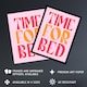 image 2 of Time For Bed Pink And Orange Bold Modern Wall Art Print 12x16 In