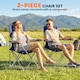 image 3 of Outsunny Camping Chair, Portable Folding Camping Chair | Blue | Dark Blue