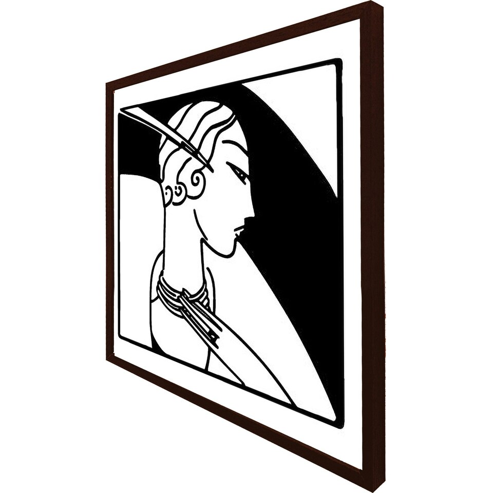image 1 of Art deco woman (Picture Frame) Brown | Oak | M