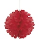 image 1 of Unique Party Tissue Paper Ball Hanging Decoration - Red - One Size