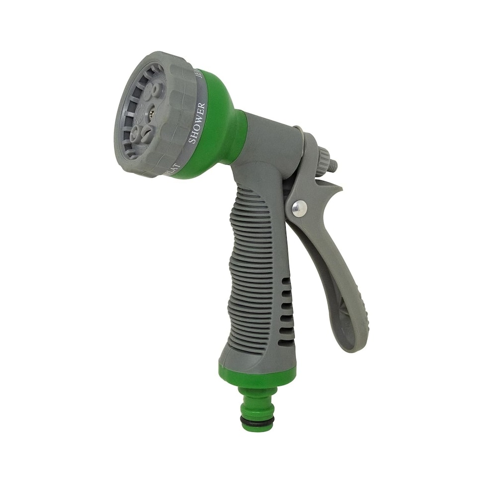 image 1 of 6 Dial Garden Hose Pipe Spray Gun Water Soft Grip Handle Multi Pattern