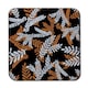 image 1 of White & Orange Olive Leaves (Coaster)