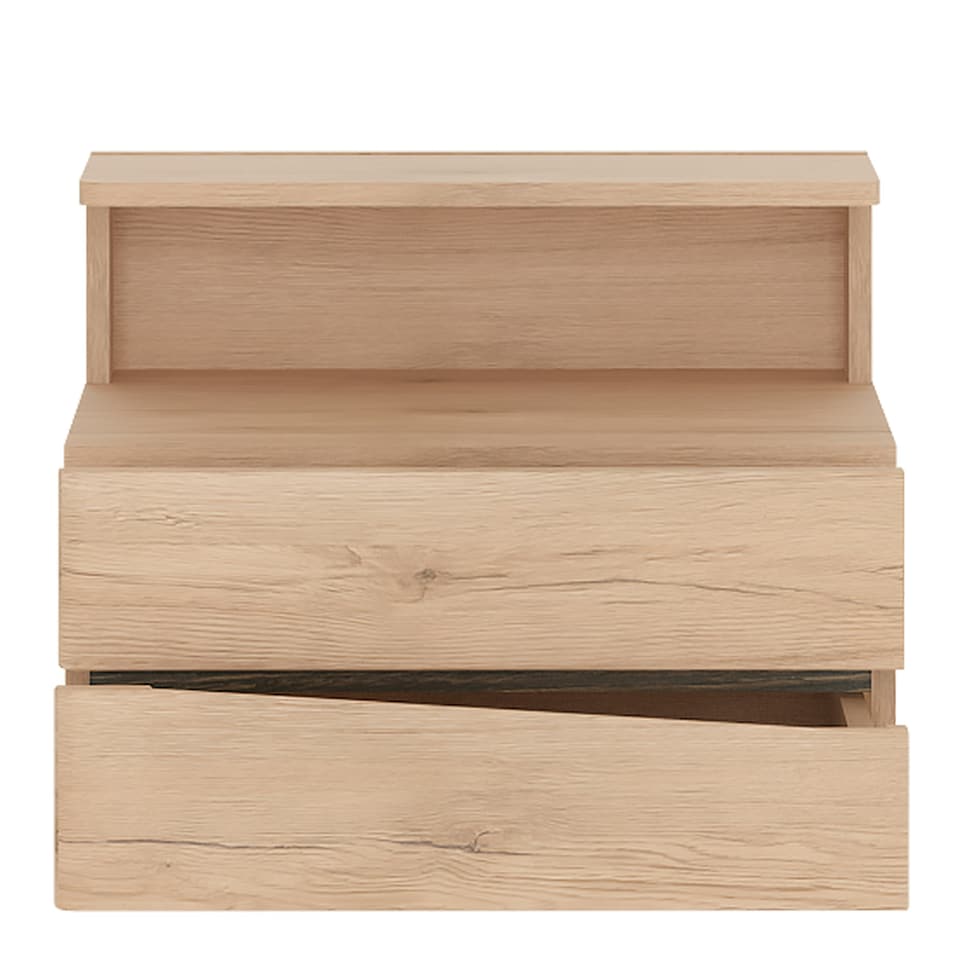 image 1 of Kensington 2 Drawer Bedside Cabinet LH Drawer (wall fixing) in Oak.