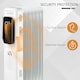 image 5 of HOMCOM 1500W Oil Filled Radiator Heater w/ 3 Heat Settings Remote Control White
