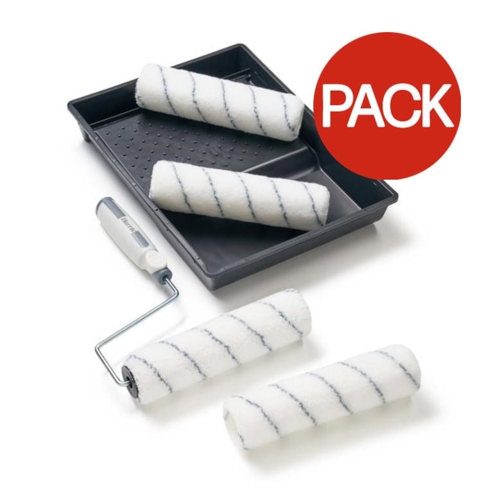 image 1 of Harris Seriously Good Paint Roller Set (Pack Of 4) - Black/White - 9 Inch