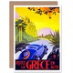 image 1 of Vintage French Travel Advert Visit Greece By Car Art Card