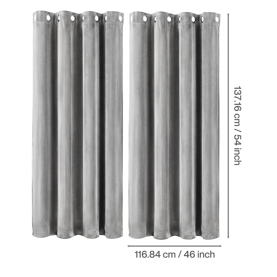image 1 of Marlow Velvet Blackout Eyelet Curtains with Tie Backs for Home