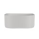 image 1 of Contemporary Back To Wall Freestanding Bath with Ribbing 1600 x 780mm | White | White | 1600 x 780 x 580mm
