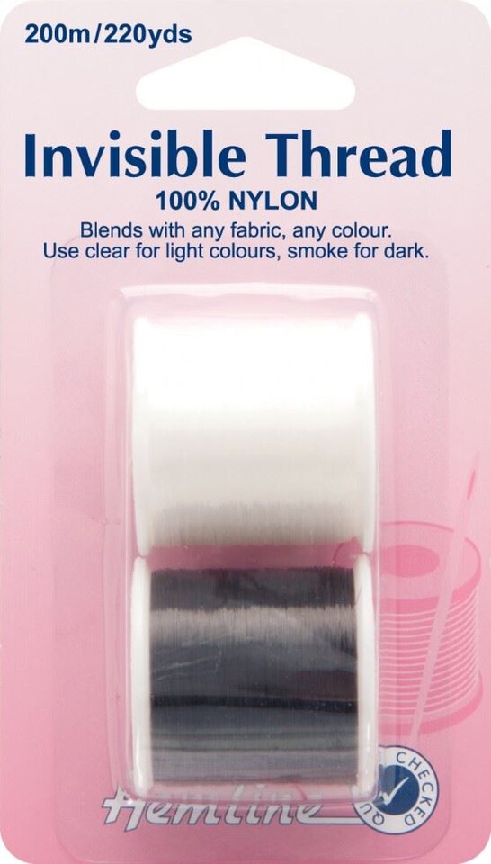 Hemline Clear & Smoke Invisible Sewing Thread For Dressmaking - each