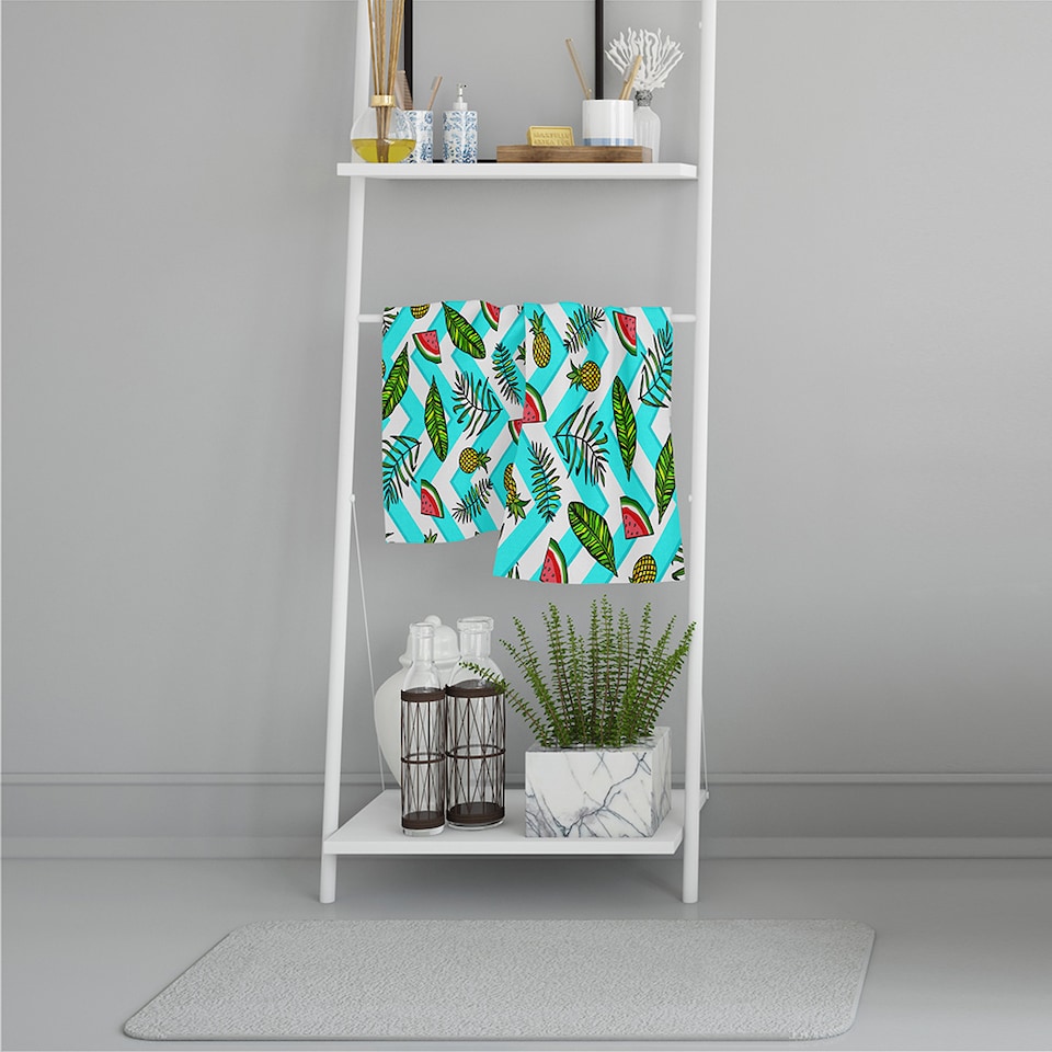 image 1 of Pineapple & Watermelon Soft Bath Towel | Multi