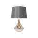 image 8 of Willis Satin Nickel Glass Table Lamp Grey