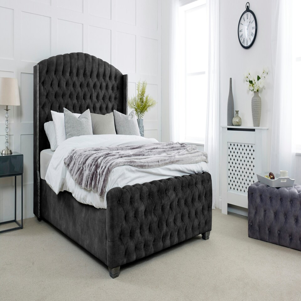 Richmond Plush Superking Bed Frame - Black