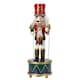 image 2 of 30cm Musical Christmas Drummer Wooden Nutcracker Decoration