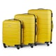 image 1 of VonHaus 3pc Yellow Luggage Set, 360° Silent Spinner Wheels