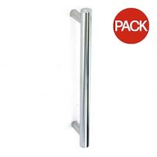 Securit Bar Handles (Pack of 2) - Silver - 128mm