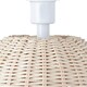 image 6 of Natural Light Brown Woven Rattan Table Lamp Base with White Cable and Switch | Brown