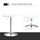 image 5 of HOMCOM Bar Table Adjustable Height Round Bistro Table with Swivel Top Metal Frame Counter Surface Stylish Kitchen Conservatory White