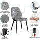 image 4 of Yaheetech Set of 2 Faux Leather Dining Kitchen Chairs Grey | Light Grey