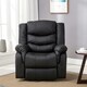 image 6 of Seattle Electric Automatic Recliner Home Lounge Bonded Leather Chair (Black)