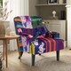 image 2 of Fabric Patchwork Lydia Accent Chair