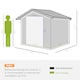image 5 of Outsunny 7 x 4ft Garden Shed Storage with Foundation Kit and Vents, Brown