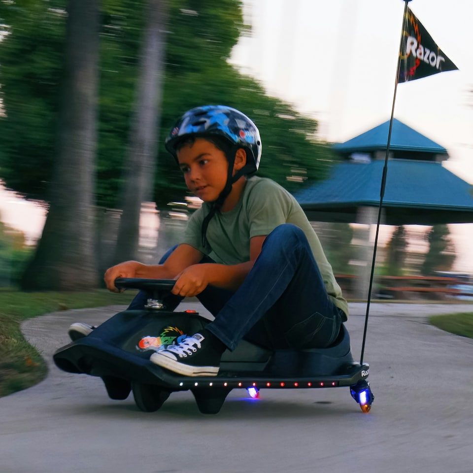 image 1 of Razor Electric Crazy Cart Shift Lightshow Drift Machine- 12 Volt