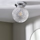 image 5 of Tropic - Chrome with Textured Glass IP44 Bathroom Ceiling Light