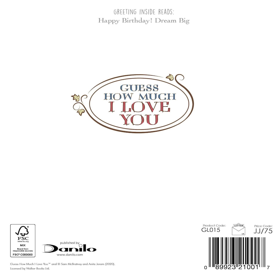 image 1 of Guess How Much I Love You 'Special Birthday Wishes' Card