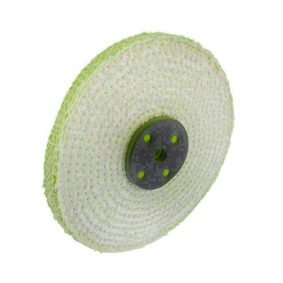 image 1 of Coarse Sisal Fast Cut Buffing Polishing Mop 6" x 0.5" 1 Section 1st Stage Metal