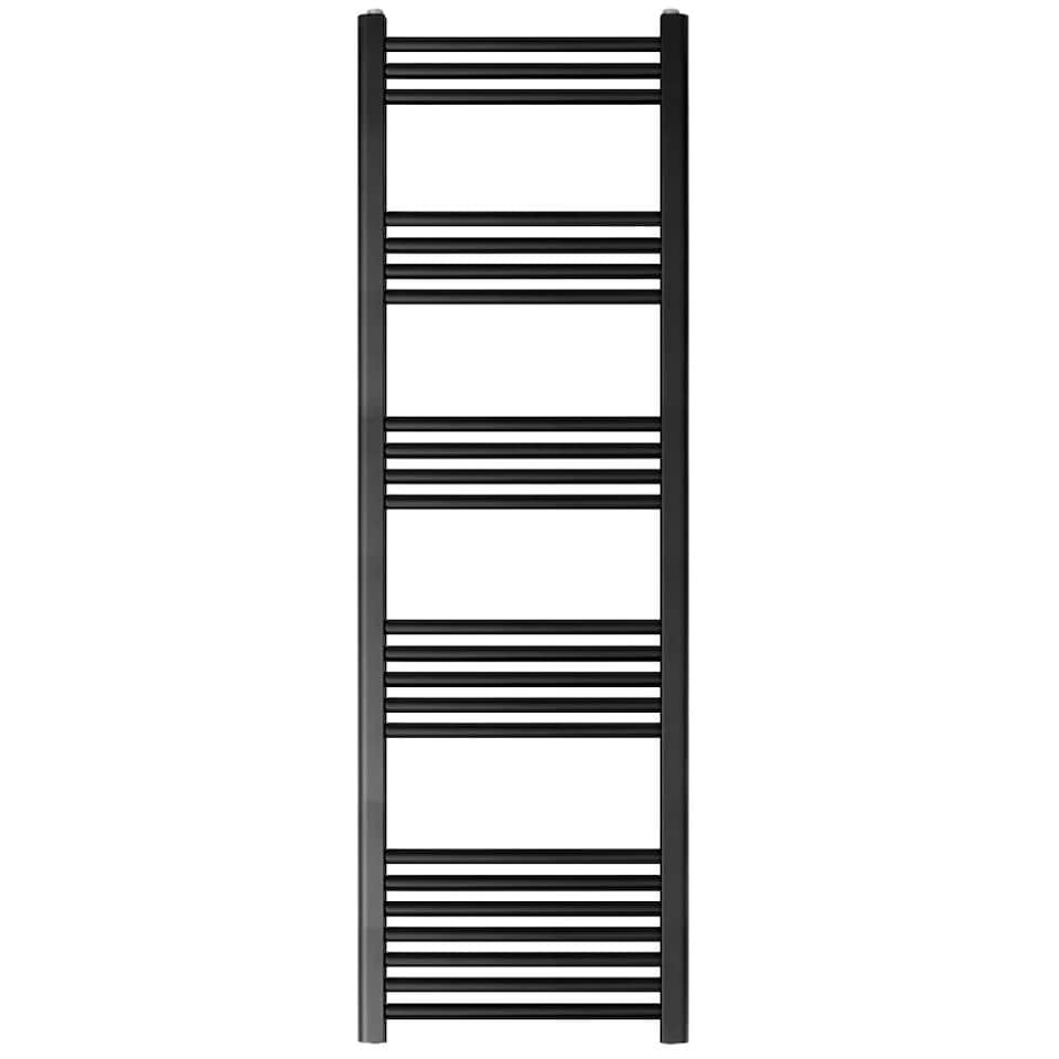 image 1 of Straight Heated Towel Rail Radiator, 781W, 500 x 1400mm, Matt Black | Black | Matt Black