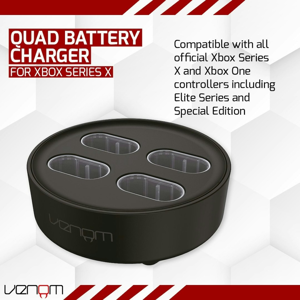 image 1 of Venom Xbox Rechargeable Battery 4-Pack with Charging Dock AA