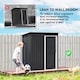 image 5 of Outsunny 5 x 3ft Garden Storage Shed Sliding Door Sloped Roof Tool, Black