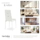 image 7 of Dining Chair Set - high backrest, slim steel legs & rhinestone highlights - Set of 4 White