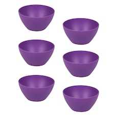 6x Small Plastic Bowls | Purple | 1