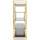 image 3 of Interiors by Premier Modular Maze Design Bookshelf, Contemporary Tall Book Shelf, Easily Maintained Book Storage Shelf For Lounge Gold