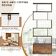 image 6 of COSTWAY 5-tier Bookcase S-Shaped Bookshelf Display Rack Brown Brown