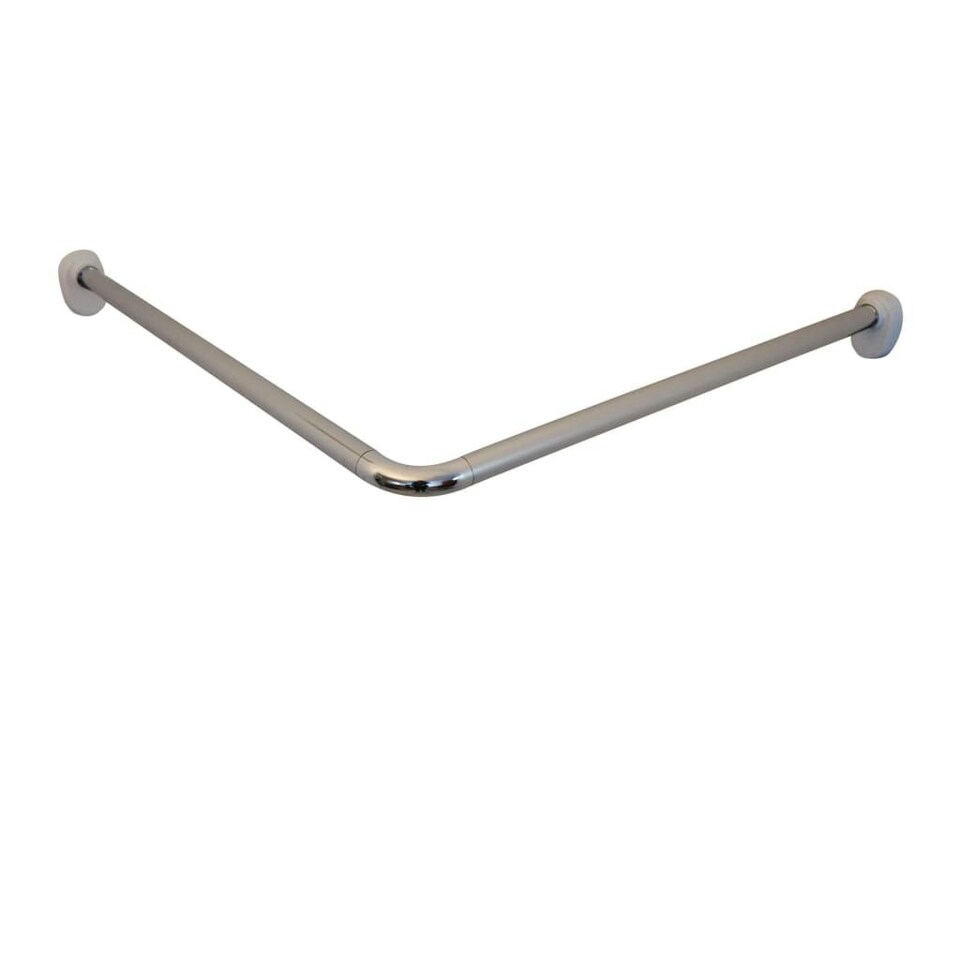 RIDDER Corner Shower Curtain Rod Chrome 90x90x2.5 cm Tesco Groceries